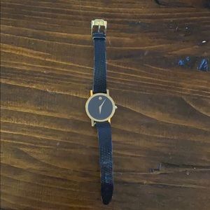 Vintage movado leather watch